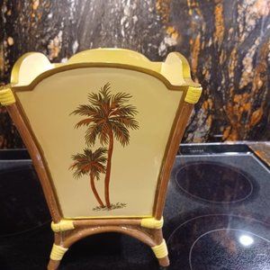 Beautiful HAND PAINTED Palm Planter